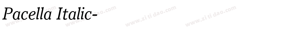 Pacella Italic字体转换